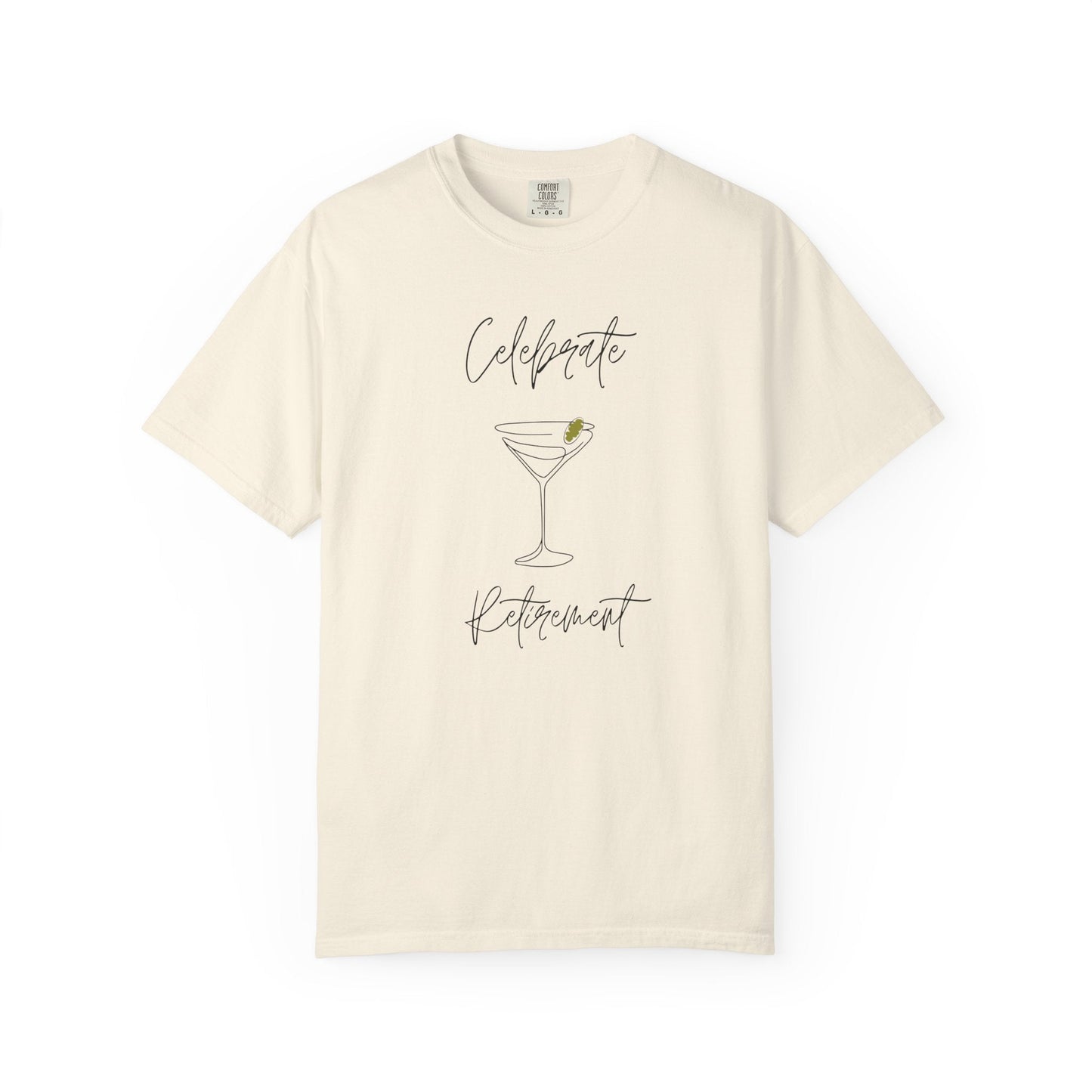 Celebrate Retirement Line Draw Glass T-Shirt