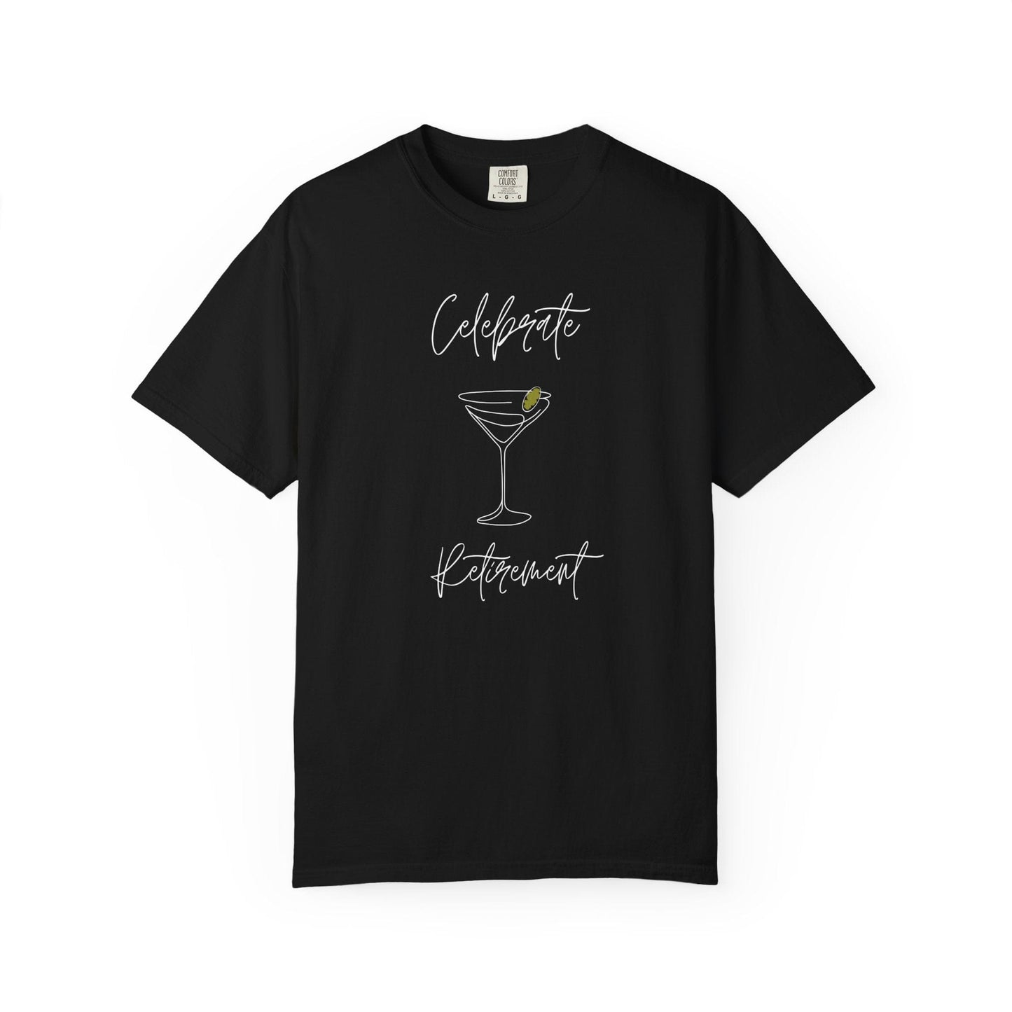 Celebrate Retirement Line Draw Glass T-Shirt