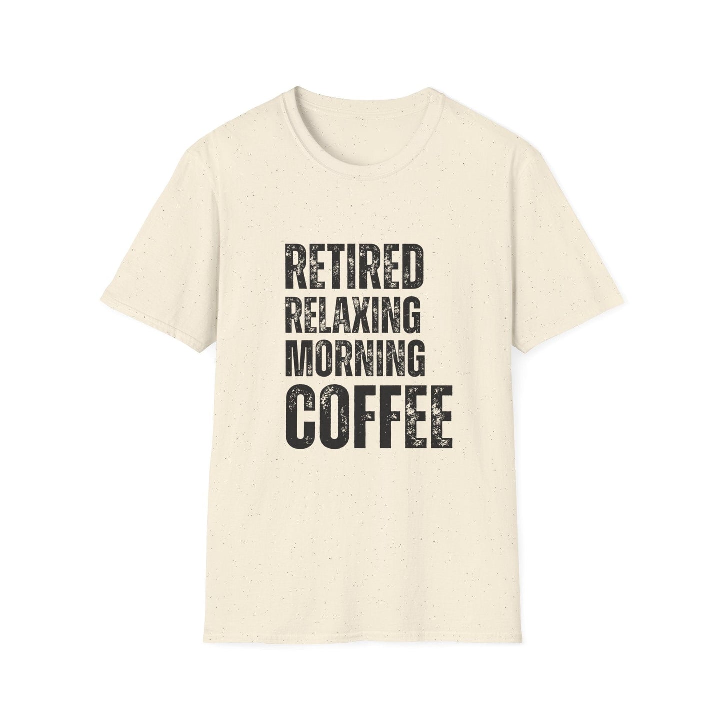 Retired Relaxing Morning Coffee Block Text T-Shirt