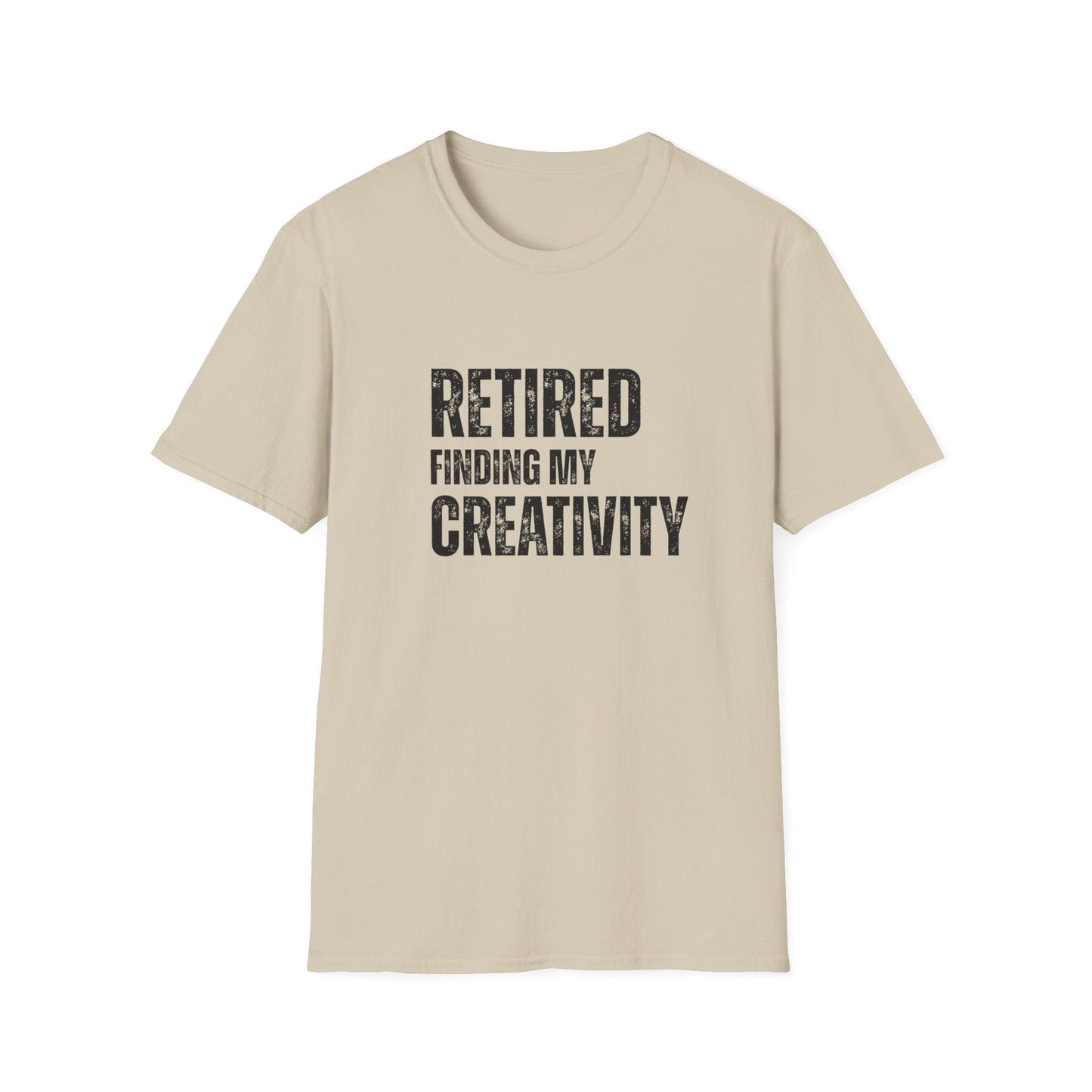 Retired Finding My Creativity Block Text T-Shirt