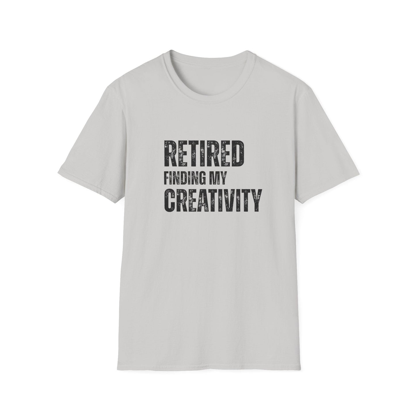 Retired Finding My Creativity Block Text T-Shirt