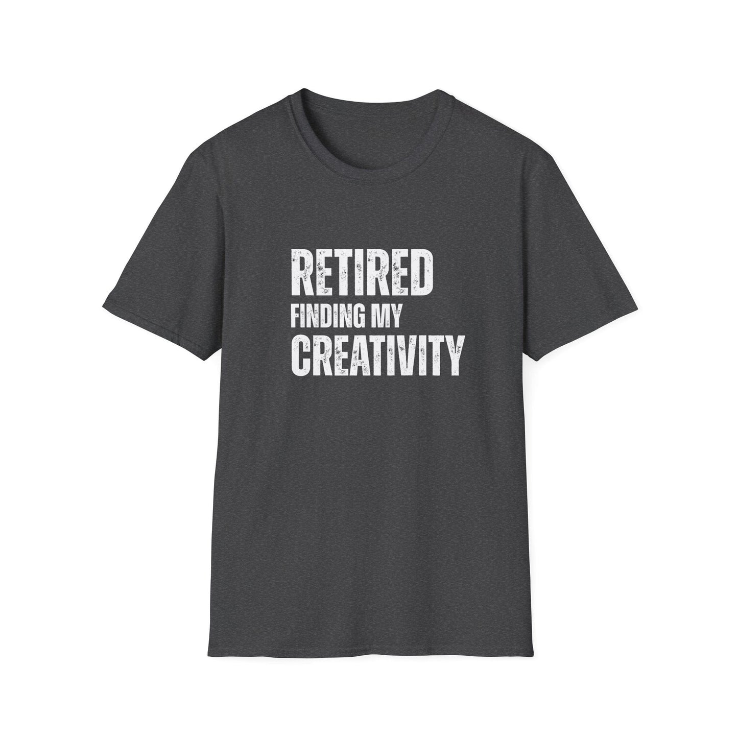 Retired Finding My Creativity Block Text T-Shirt