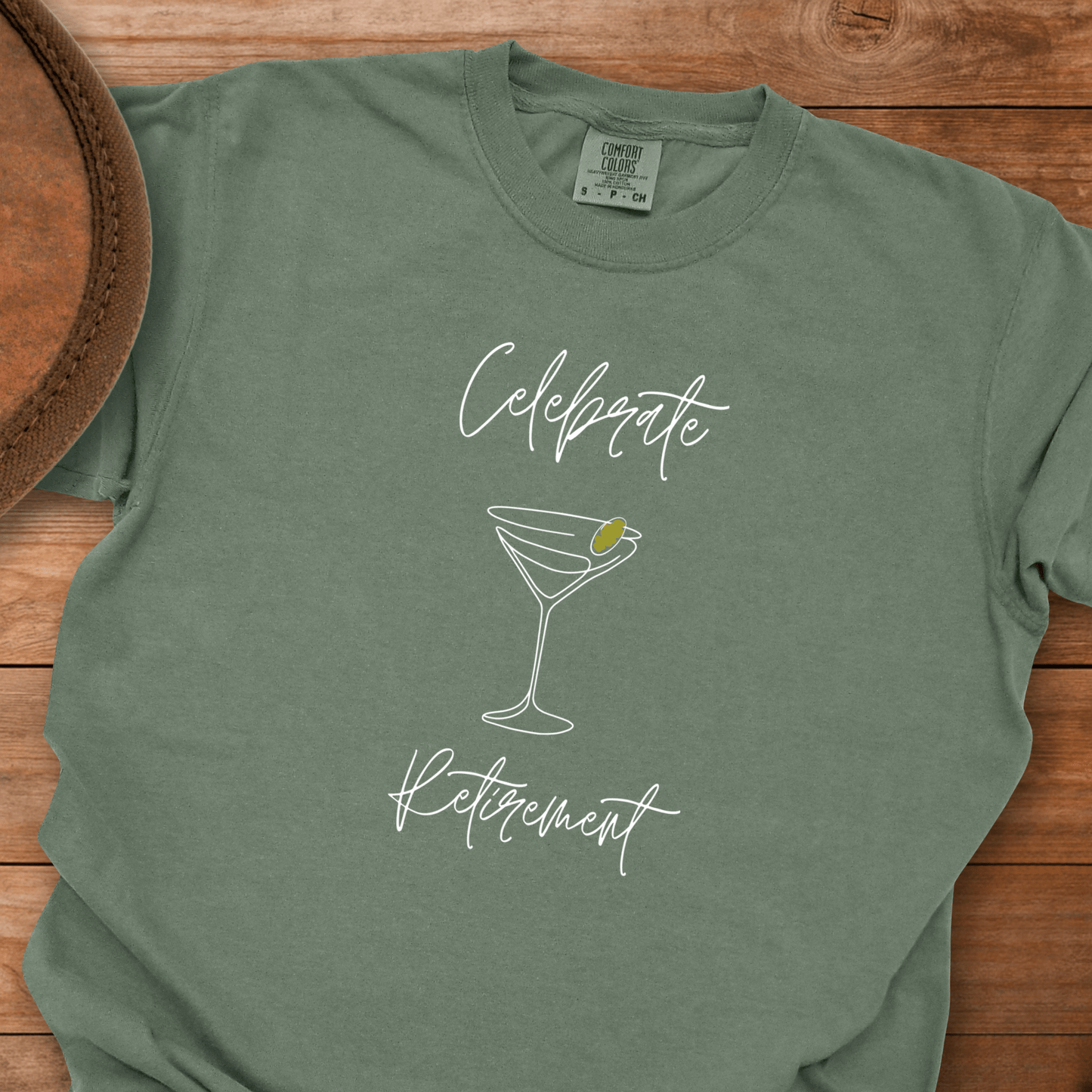 Celebrate Retirement Line Draw Glass T-Shirt
