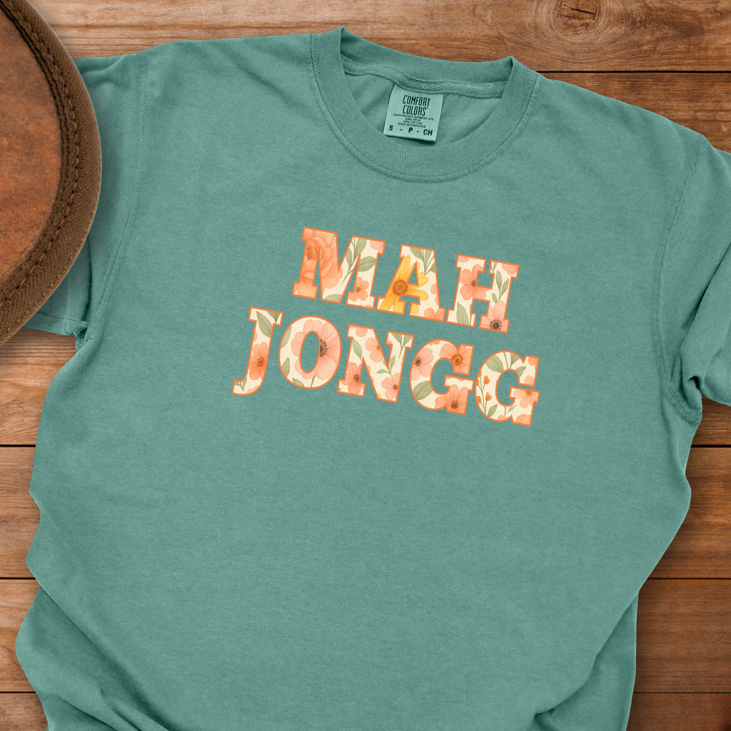 Mah Jongg Flower Font T-Shirt