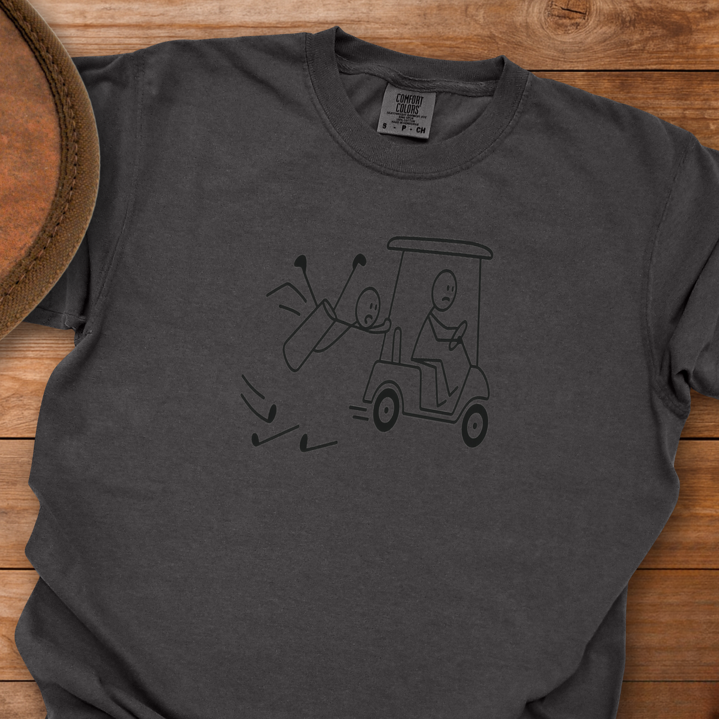 Stick Figure Golf Cart Chaos T-Shirt