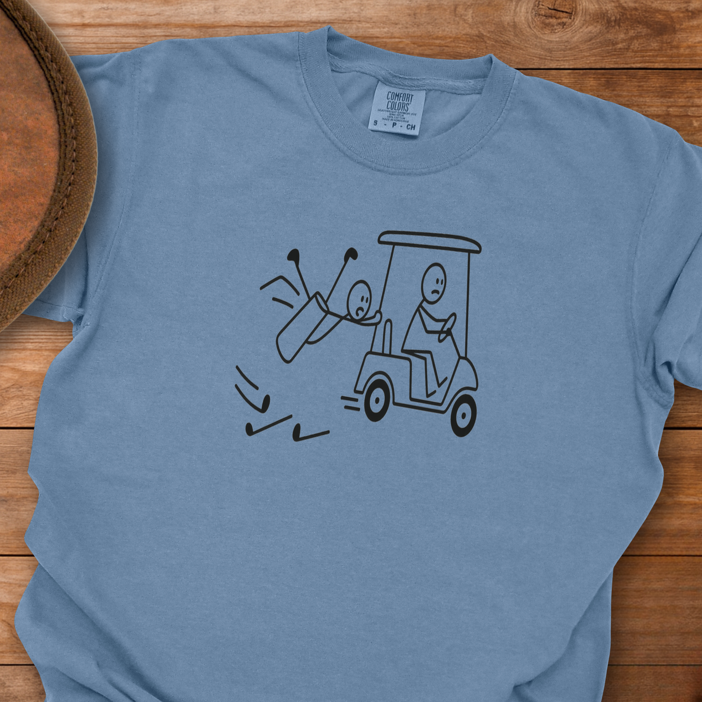 Stick Figure Golf Cart Chaos T-Shirt