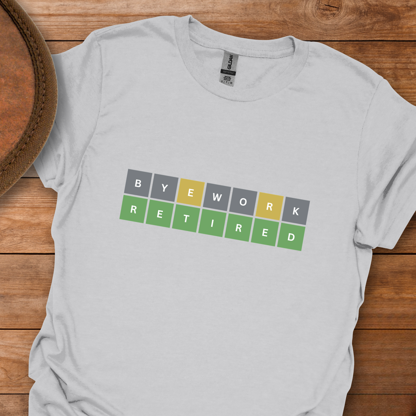 Bye Work Retired Word Puzzle T-Shirt