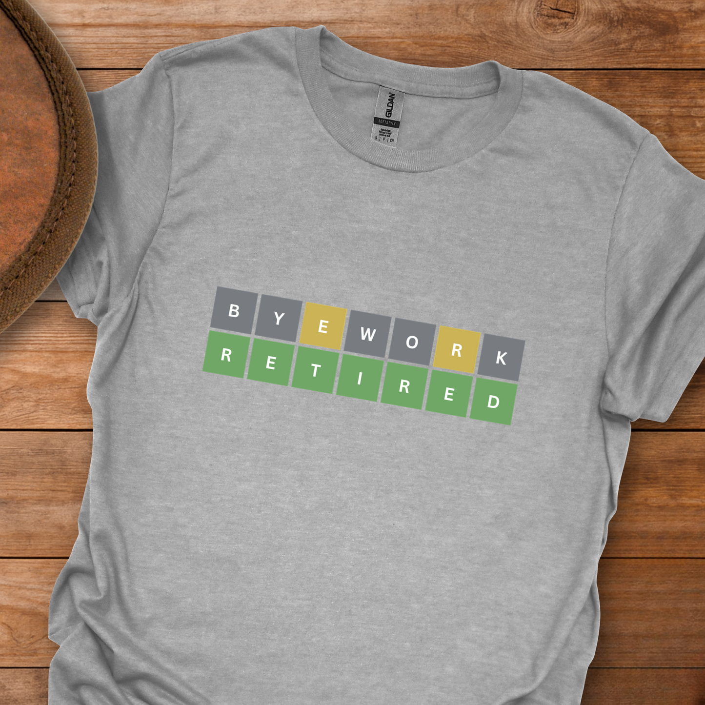 Bye Work Retired Word Puzzle T-Shirt
