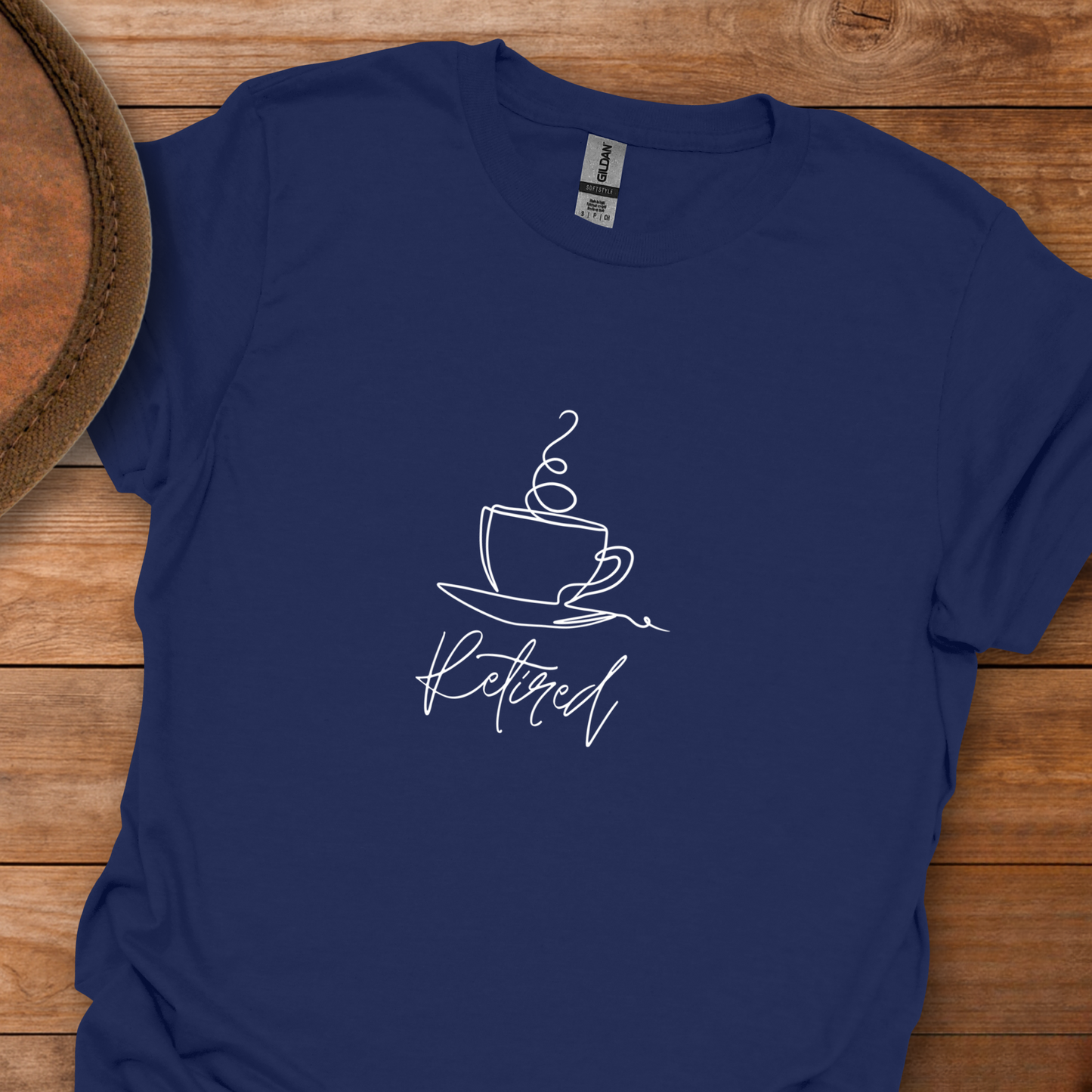 Retired Coffee Tea Line Draw T-Shirt