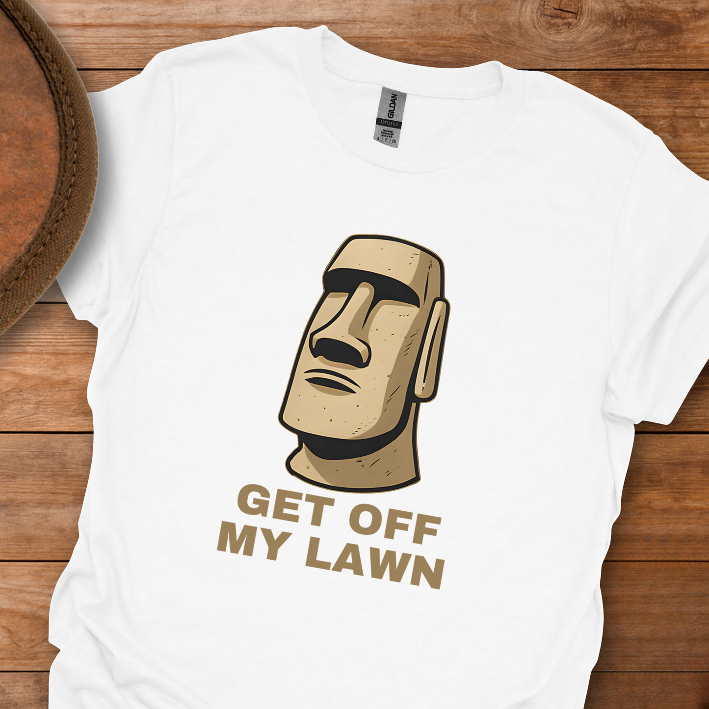 Easter Island Head - Get Off My Lawn T-Shirt