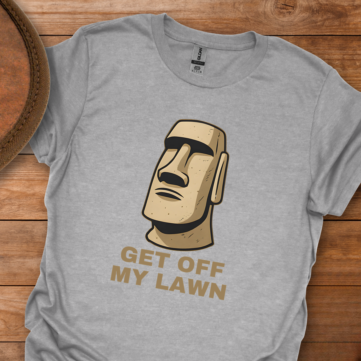 Easter Island Head - Get Off My Lawn T-Shirt