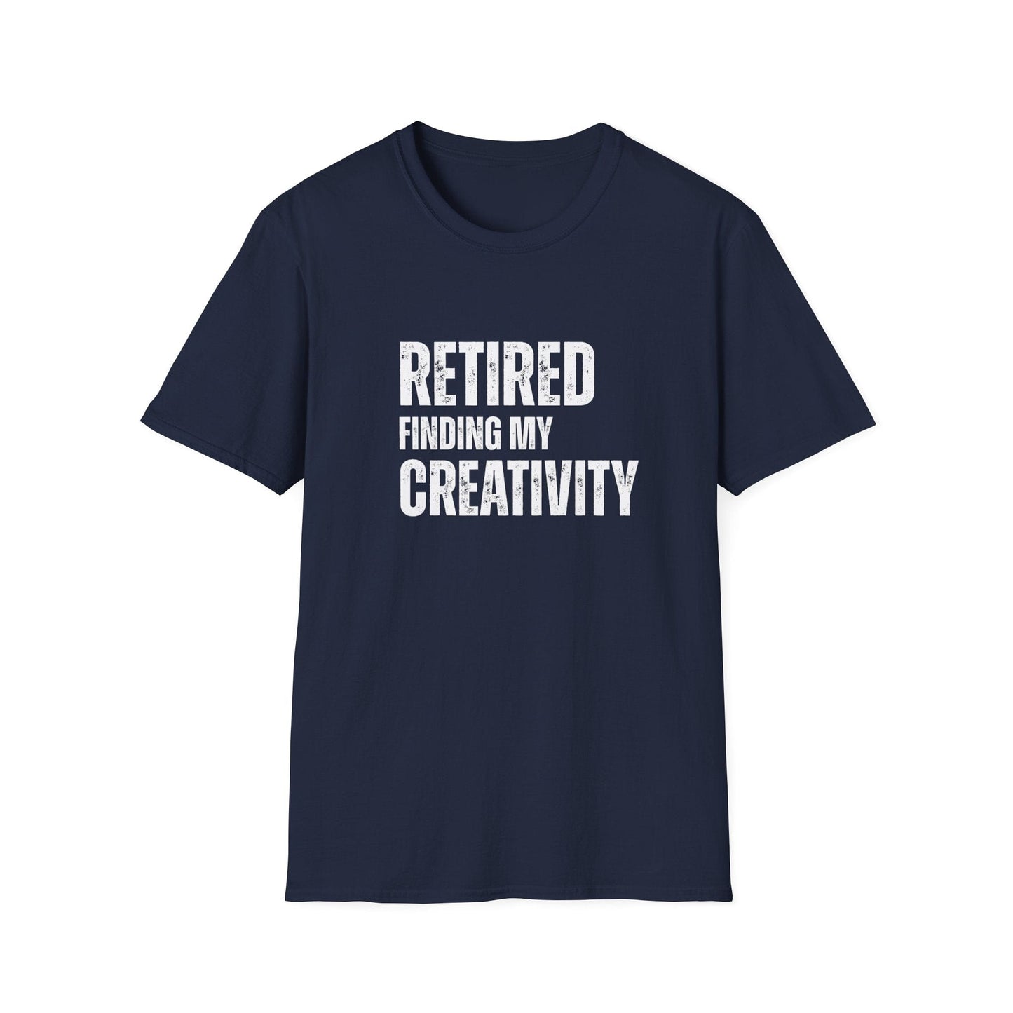 Retired Finding My Creativity Block Text T-Shirt