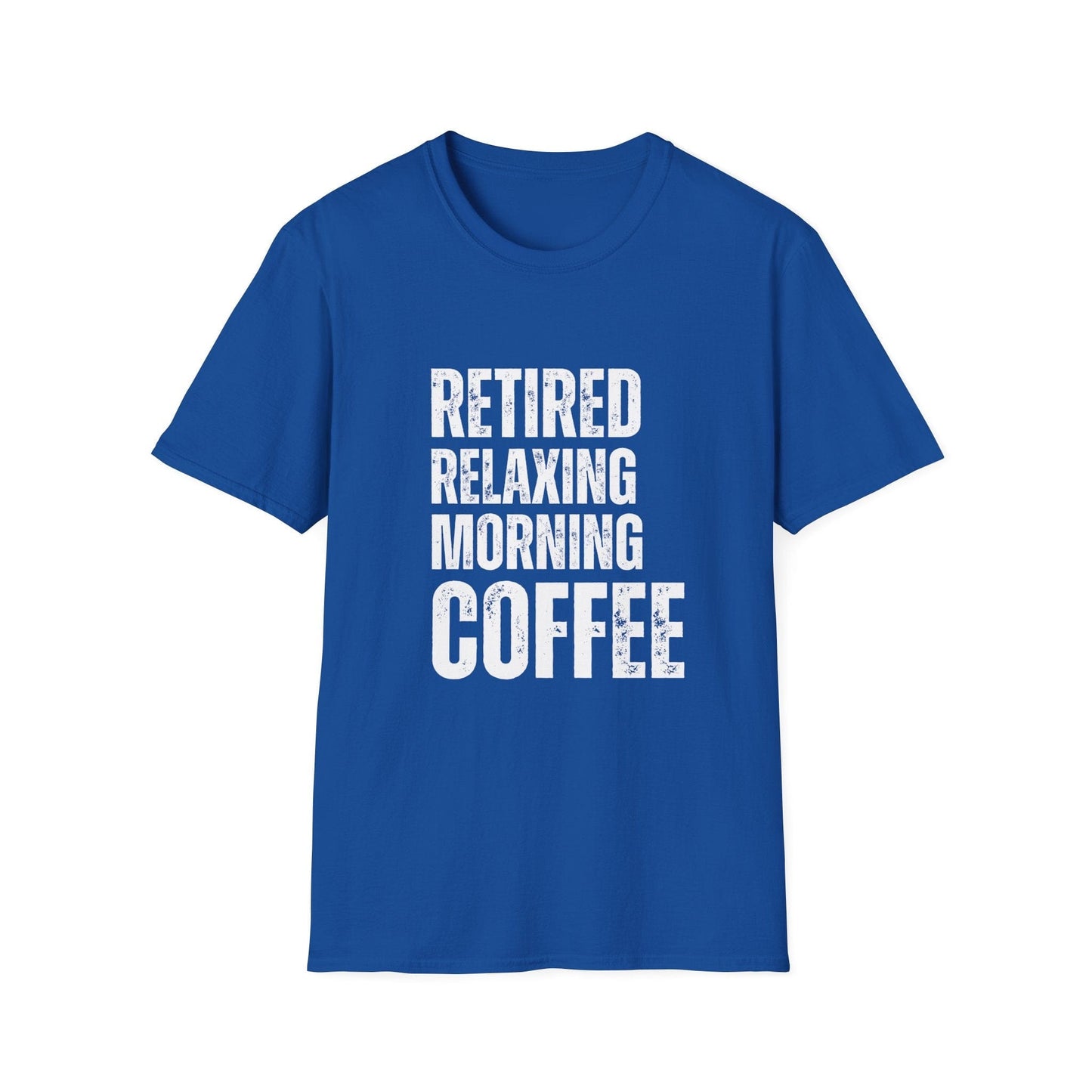 Retired Relaxing Morning Coffee Block Text T-Shirt