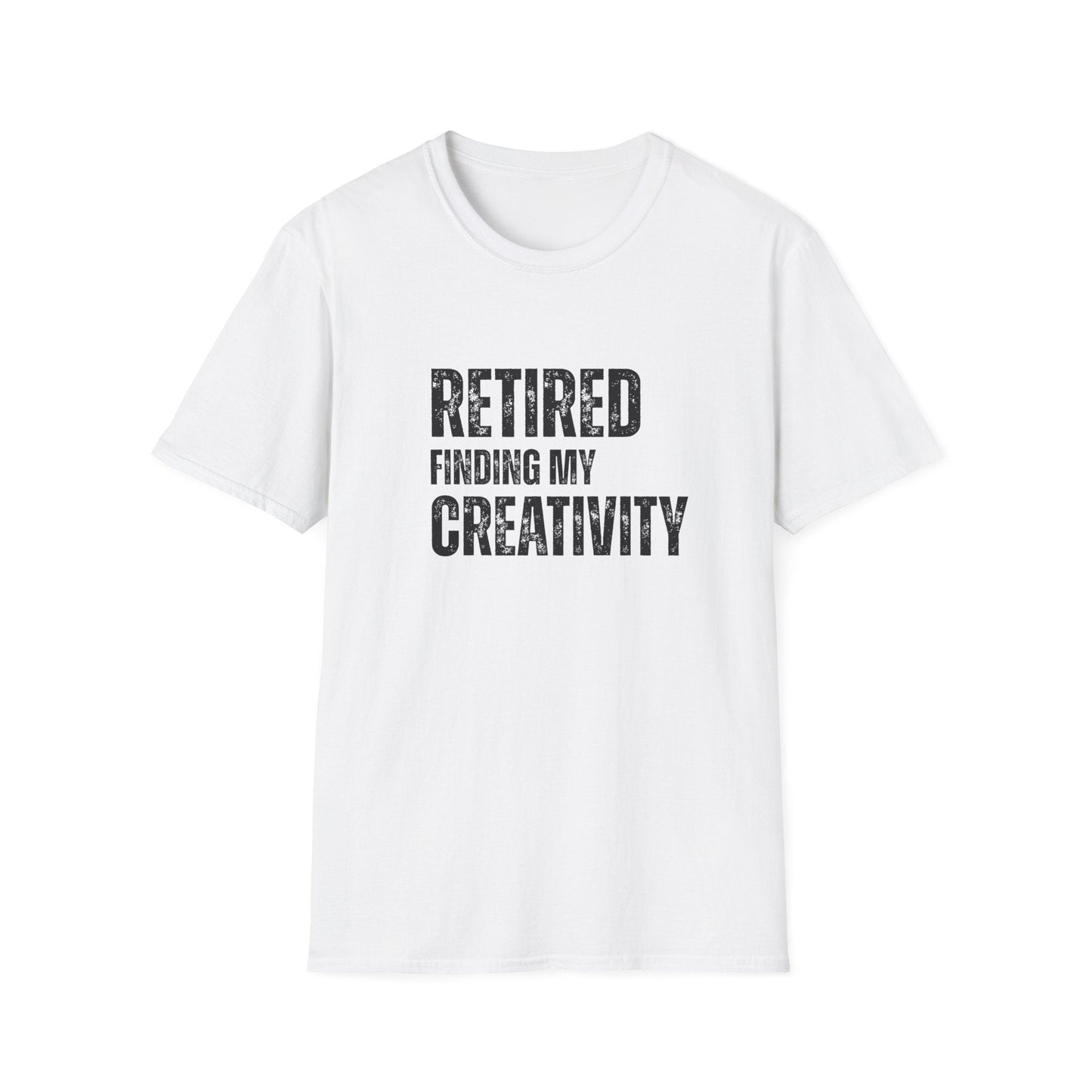 Retired Finding My Creativity Block Text T-Shirt