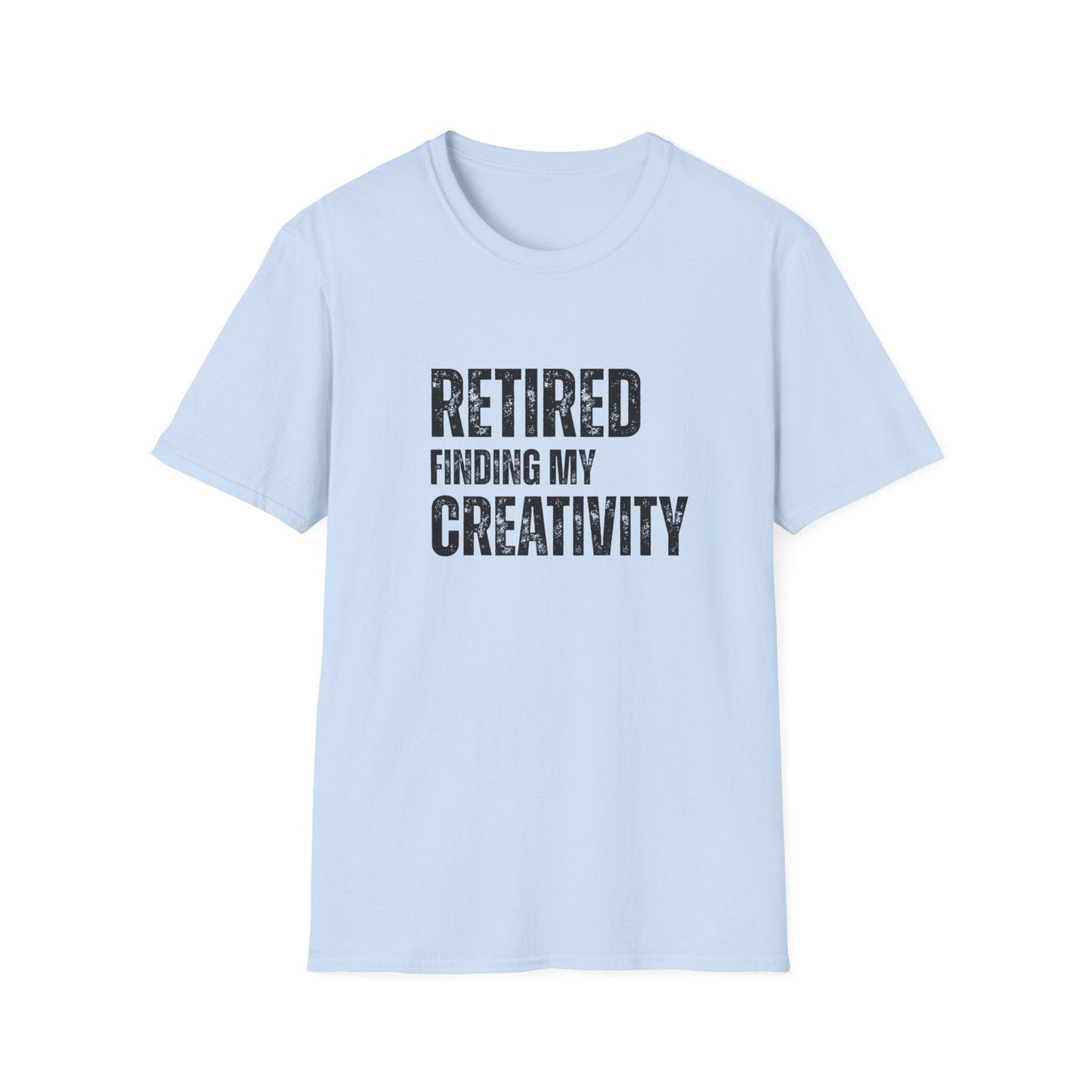 Retired Finding My Creativity Block Text T-Shirt
