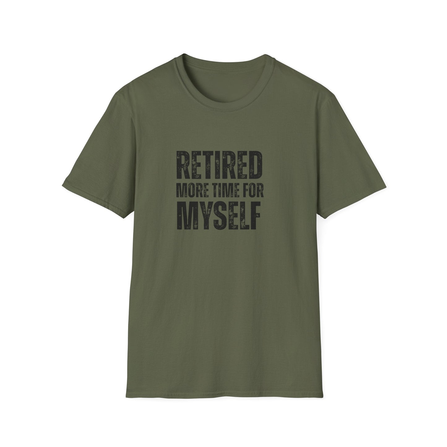 Retired More Time for Myself Block Text T-Shirt