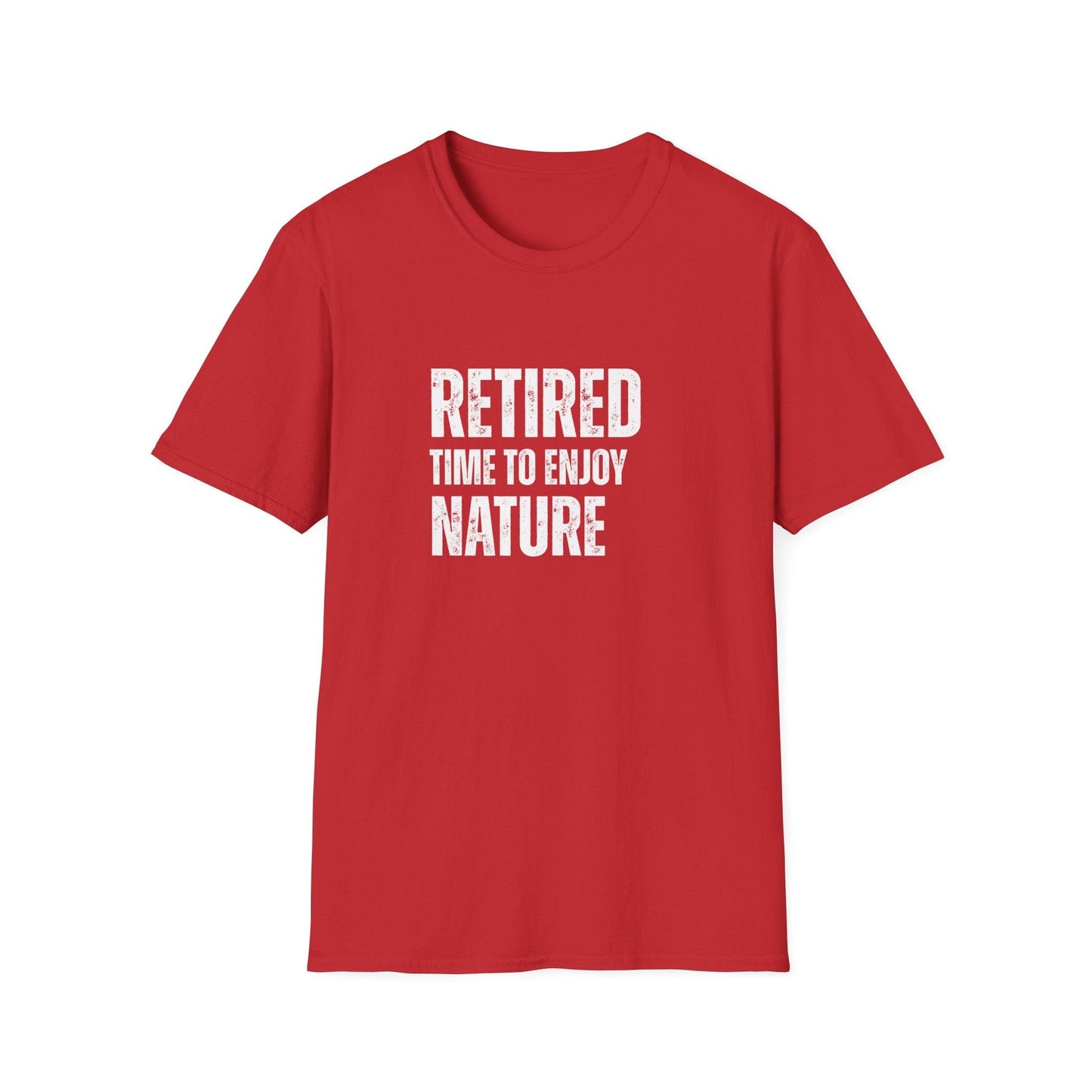 Retired Time to Enjoy Nature Block Text T-Shirt