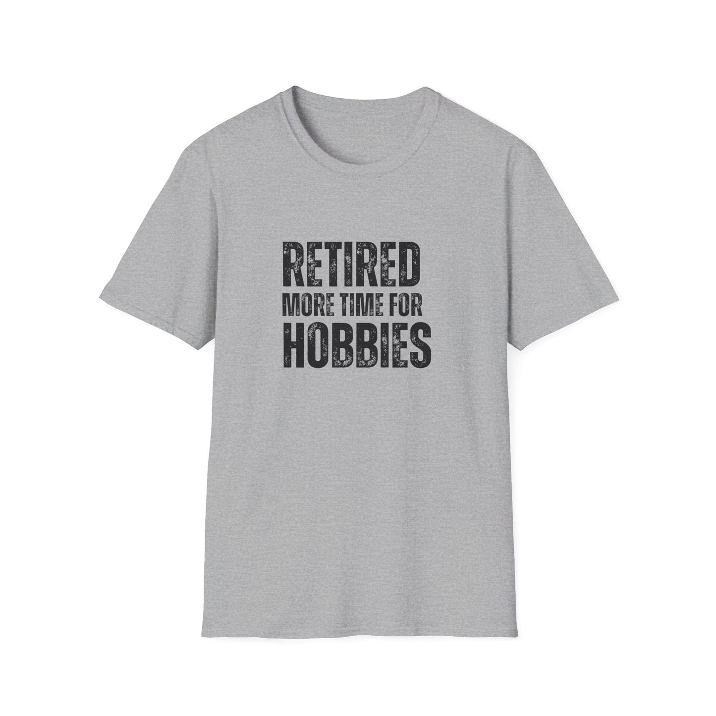 Retired More Time For Hobbies Block Text T-Shirt