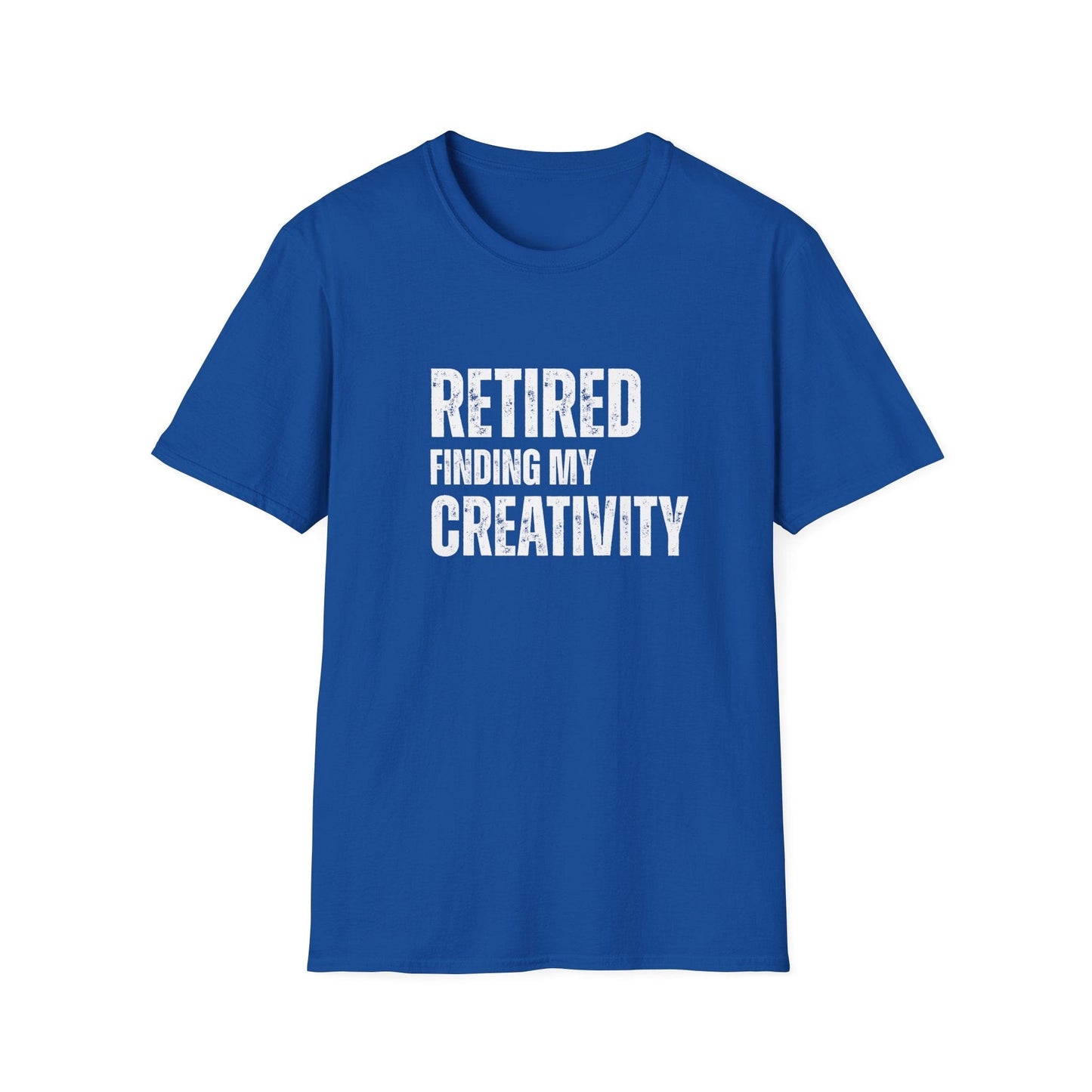 Retired Finding My Creativity Block Text T-Shirt