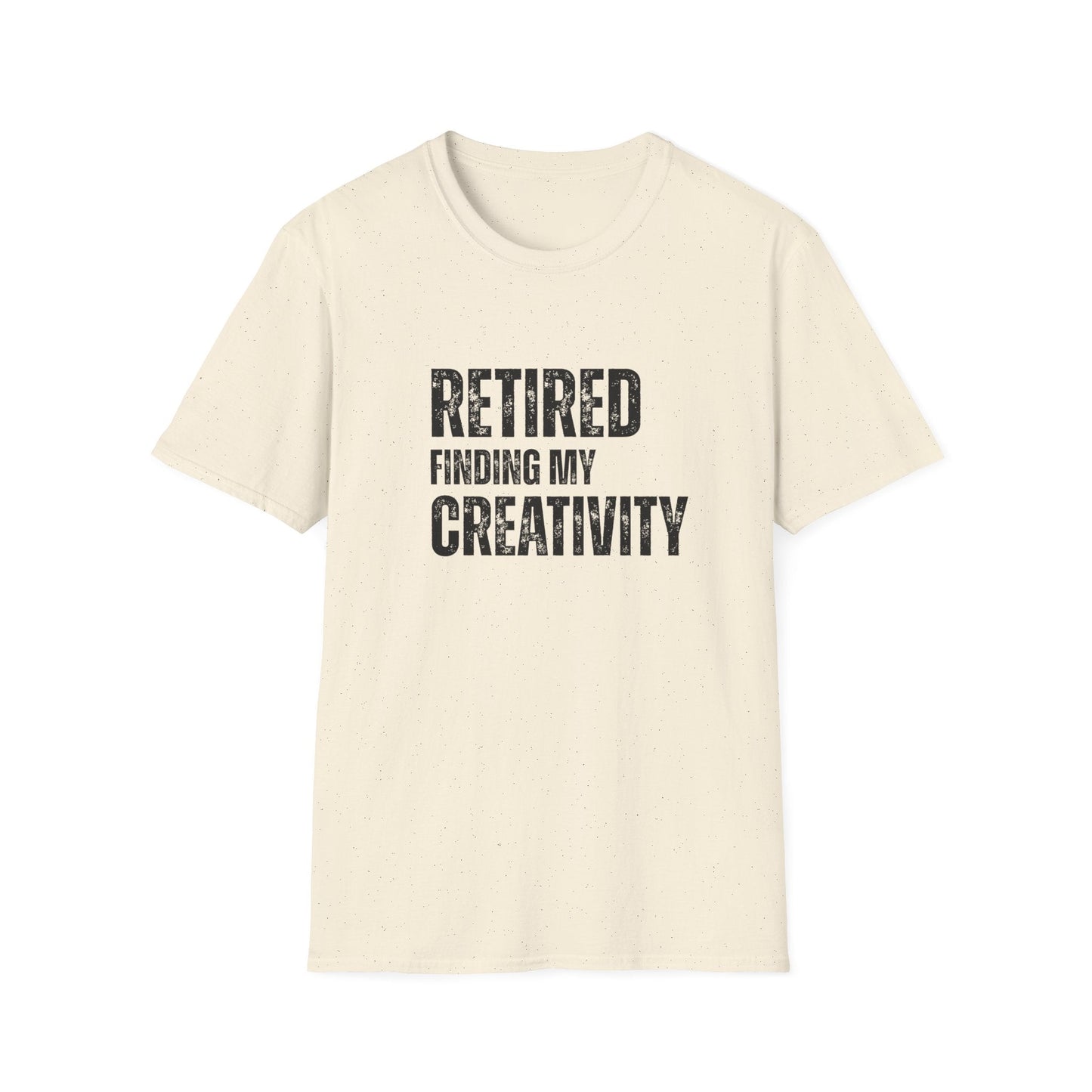 Retired Finding My Creativity Block Text T-Shirt