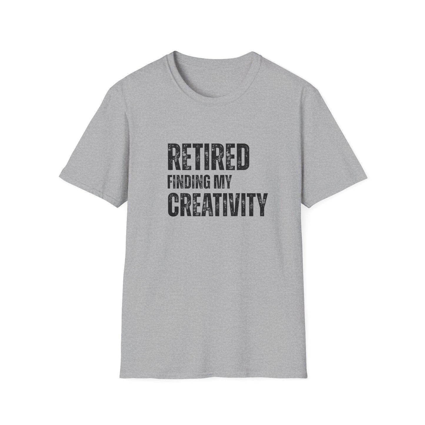 Retired Finding My Creativity Block Text T-Shirt