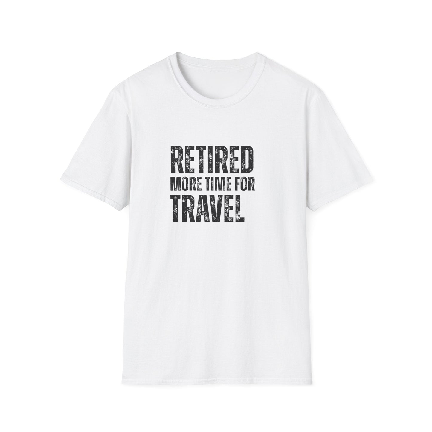 Retired More Time for Travel Block Text T-Shirt