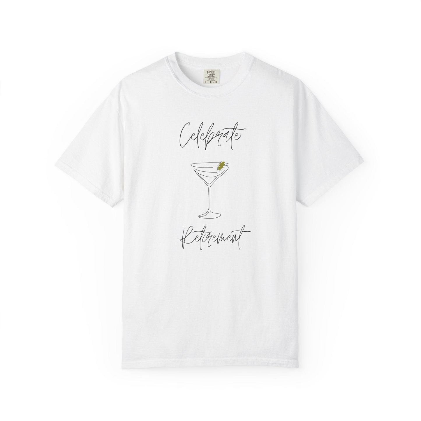 Celebrate Retirement Line Draw Glass T-Shirt