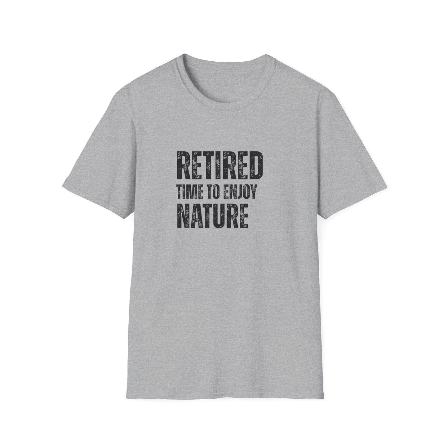 Retired Time to Enjoy Nature Block Text T-Shirt