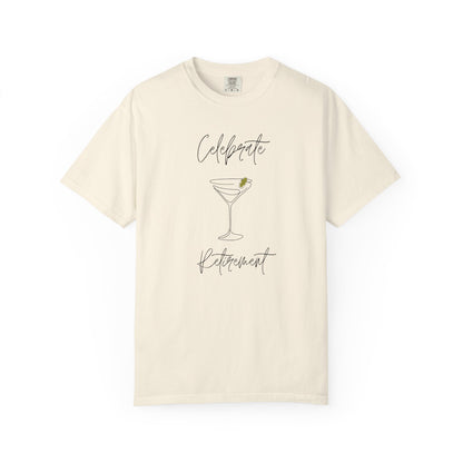 Celebrate Retirement Line Draw Glass T-Shirt