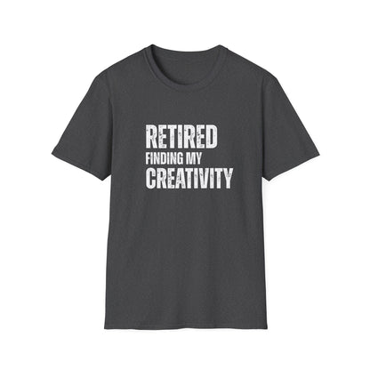 Retired Finding My Creativity Block Text T-Shirt