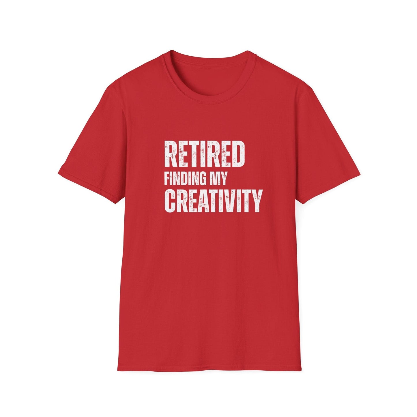 Retired Finding My Creativity Block Text T-Shirt