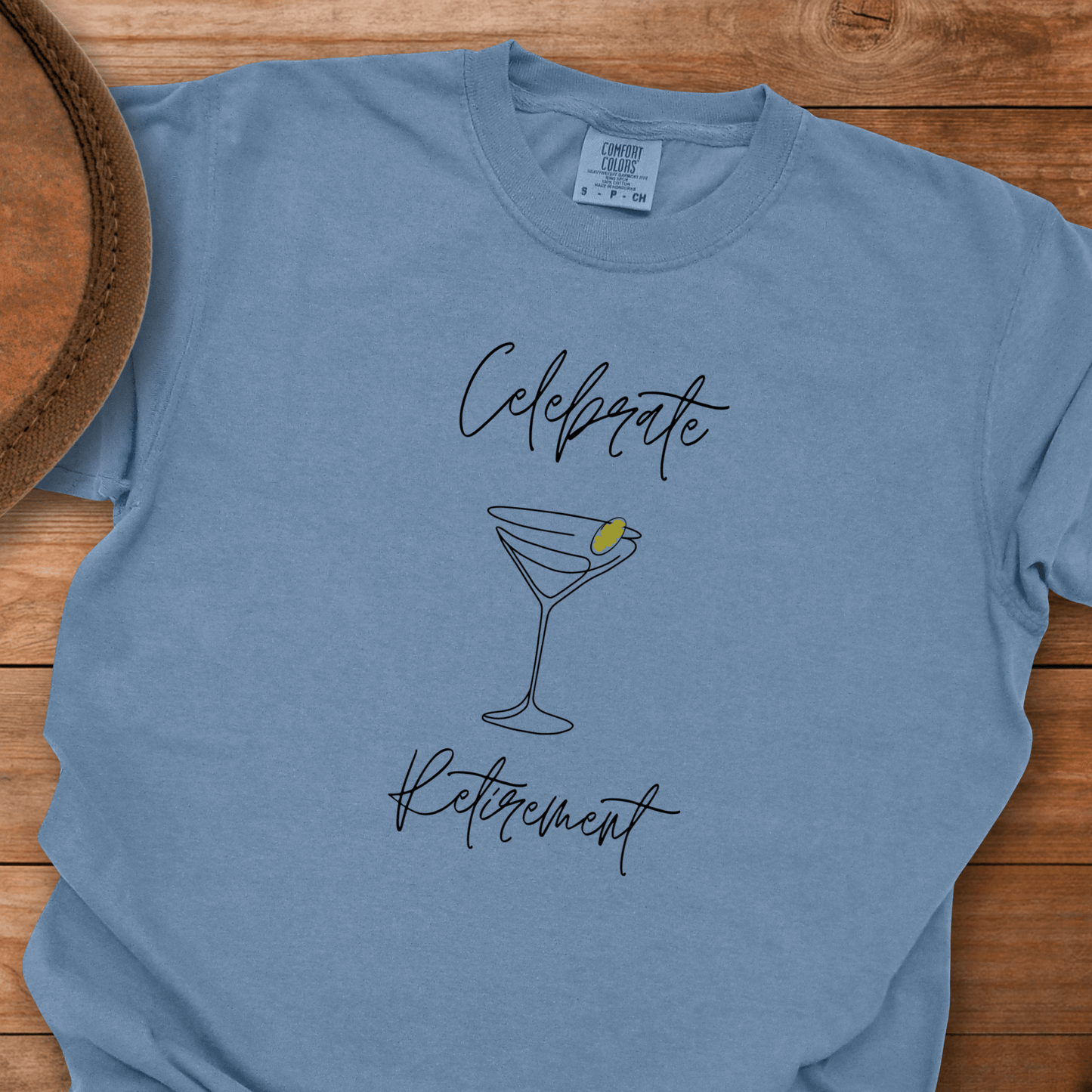 Celebrate Retirement Line Draw Glass T-Shirt