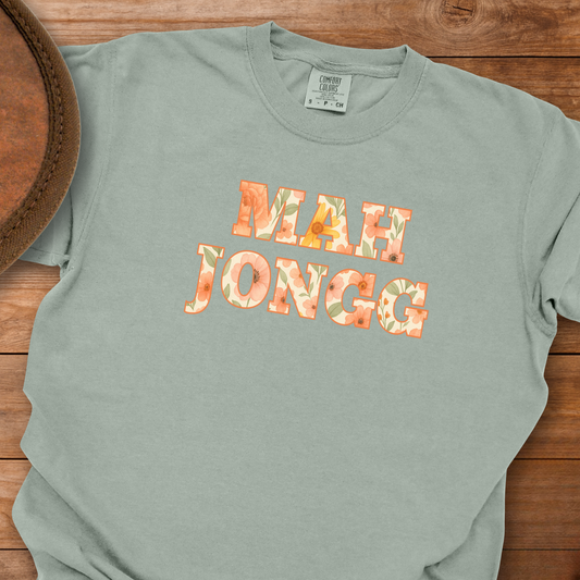 Mah Jongg Flower Font T-Shirt