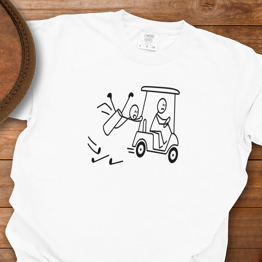 Stick Figure Golf Cart Chaos T-Shirt