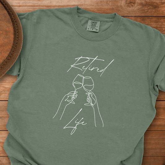 Retired Life Line Draw Glasses T-Shirt