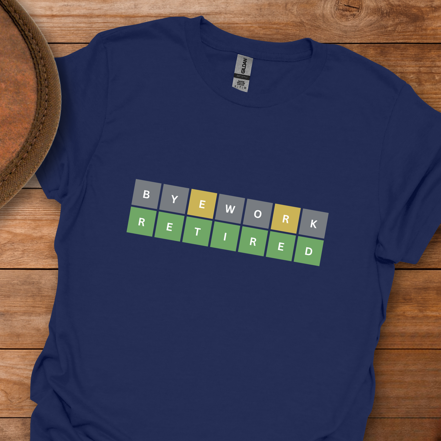 Bye Work Retired Word Puzzle T-Shirt