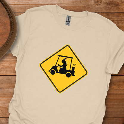 Witch Golf Cart Crossing T-Shirt