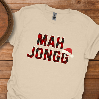 Mah Jongg Holiday Plaid T-Shirt