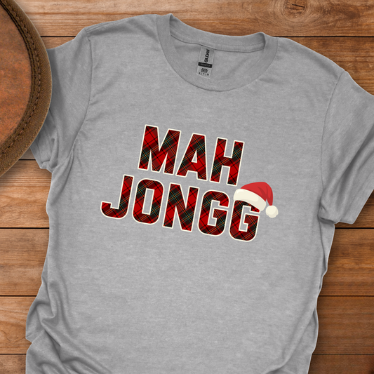 Mah Jongg Holiday Plaid T-Shirt