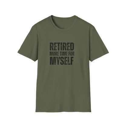 Retired More Time for Myself Block Text T-Shirt
