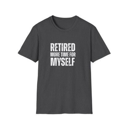 Retired More Time for Myself Block Text T-Shirt