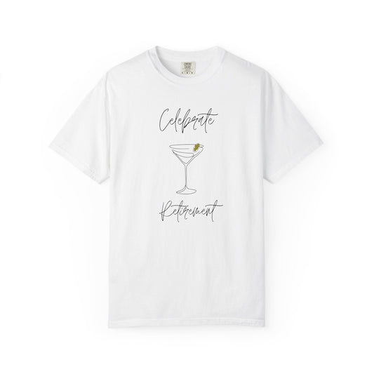 Celebrate Retirement Line Draw Glass T-Shirt